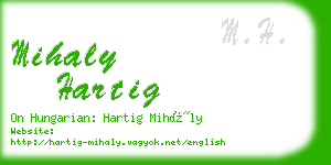 mihaly hartig business card